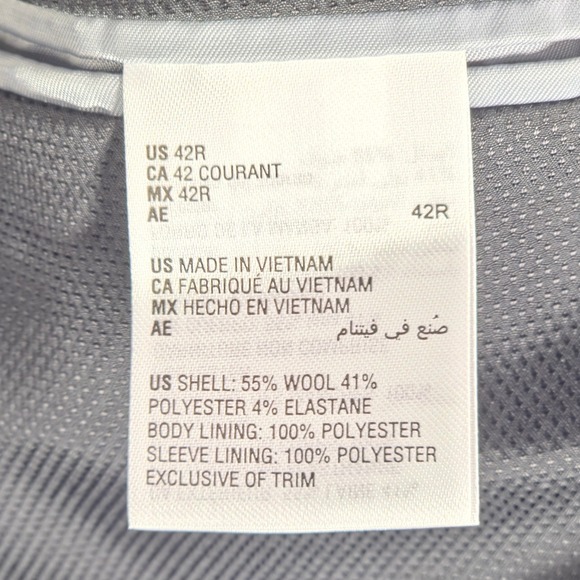 bar III Tuxedo Jacket Mens 42R Black Wool Blend Quiet Luxury Business Casual NWT - Picture 9 of 10